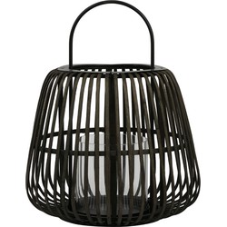 Light&Living windlicht Mosta bamboe zwart 43,5 x Ø37
