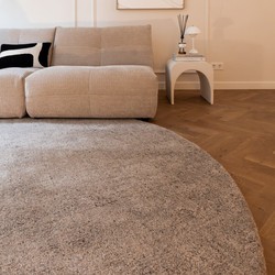 Rond Berber Vloerkleed Zand Nador - Interieur05 Beige - <a href="https://vloerkledenloods.nl/vloerkleden/wollen-vloerkleed">Wol</a> - Rond 200 Ø - (L)