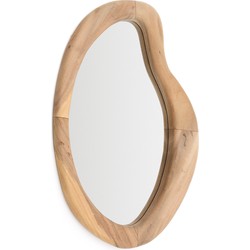 Kave Home - Spiegel Selem van mungur hout met natuurlijke afwerking 68 x 44 cm