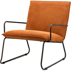 fauteuil delta polyester cognac 77 x 67 x 78