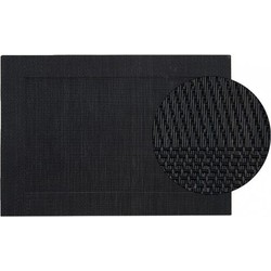 Onderlegger zwart gevlochten 45 x 30 cm - Placemats