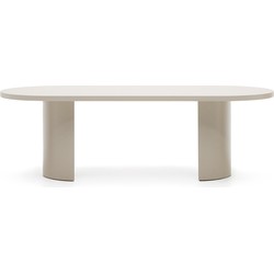 Kave Home - Nealy tafel in gelakt MDF in ecru afwerking 240 x 100 cm