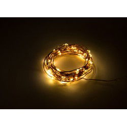 Groenovatie LED Feestverlichting Prikkabel, 5 Meter, Waterdicht IP65, Warm Wit, Op 3xAA Batterijen