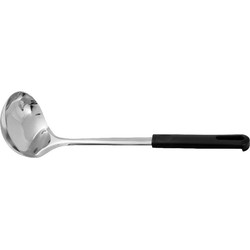 Soeplepel - 30 cm - RVS - kunststof handvat - met ophanglus - Soeplepels