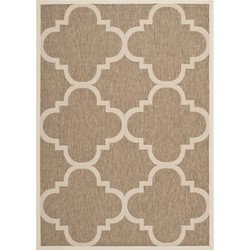 Safavieh Trellis Indoor/Outdoor Woven Area Rug, Courtyard Collection, CY6243, in Brown, 160 X 231 cm