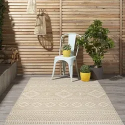 Hilaria Buitenkleed Beige vloerkleed - Voor Binnen & Buiten - 80 X 250 CM
