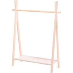 H&S Kledingrek - voor kinderen - hout - 80 x 100 cm - kapstok - Kledingrekken