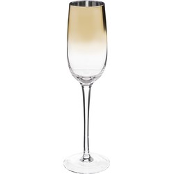 Set van 6 – Glam Gold Champagne glazen Ella – 34cl