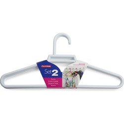 Kledinghangers - 10x - wit - kunststof - 41 cm - kledingkast/kleerhanger - Kledinghangers