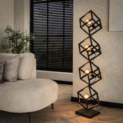 Hoyz Collection - Vloerlamp 4L Kubus - Charcoal