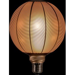 Led Bulb Palm Leaf Pattern Matt Gold 125X170Mm 4W-2200K / E