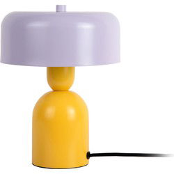 Tafellamp Double Funky - Heldergeel - Ø19cm