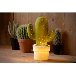 Groene cactus tafellamp 20 cm E14