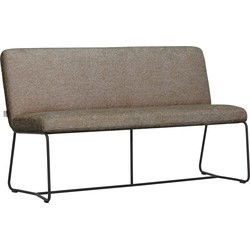 MUST Living Bench Zola 150,88x150x62 cm, glossy brown