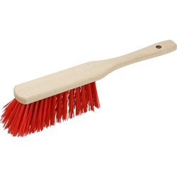 Buemag Houten harde stoffer/handveger - rood - 30 cm - voor buiten - Stoffer en blik