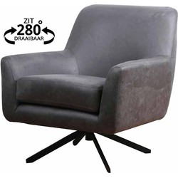 Fauteuil - Dion - stof Soft antraciet