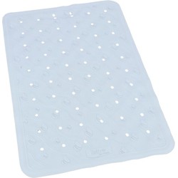 Anti slip badmat - 36 x 57 cm - rechthoek - lichtblauw - Badkuip mat - Grip voor in douche of bad - Badmatjes