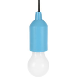 Treklamp LED licht - kunststof - blauw - 15 cm - met koord van 90 cm - Hanglampen