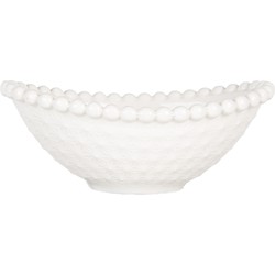Clayre & Eef Kom 75 ml Wit Keramiek Ovaal
