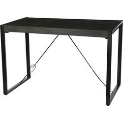 Livingfurn - Bartafels Norris Bar Table 140cm - Mangohout / Gecoat Staal