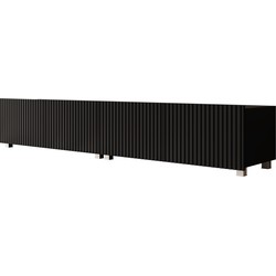 Meubella TV-Meubel Kenderes - Zwart - 200 cm