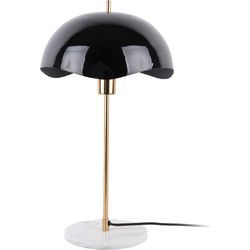 Leitmotiv - Tafellamp Waved Dome - Zwart