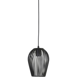 Light & Living - Hanglamp ABBY - Ø16x20cm - Zwart