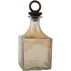 PTMD Phil Fles Decoratief - H29 x Ø13 cm - Glas - Goud