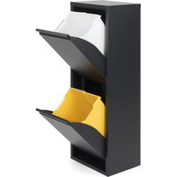 Spinder Design Afvalscheider Gigi 2 - Zwart - 33 Liter