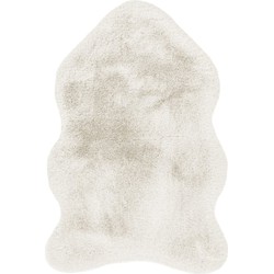 Tapijtenloods Heaven Shape - Hoogpolig Vacht - Soft Touch Effen - Creme- 60x90 CM