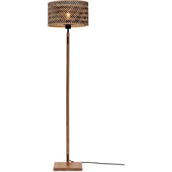Vloerlamp Java - Bamboe/Zwart - Ø32cm