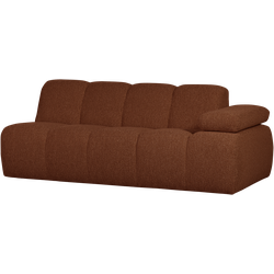 WOOOD Mojo 2-Zits Bank Met Arm Rechts - Bouclé - Roest Bruin Melange