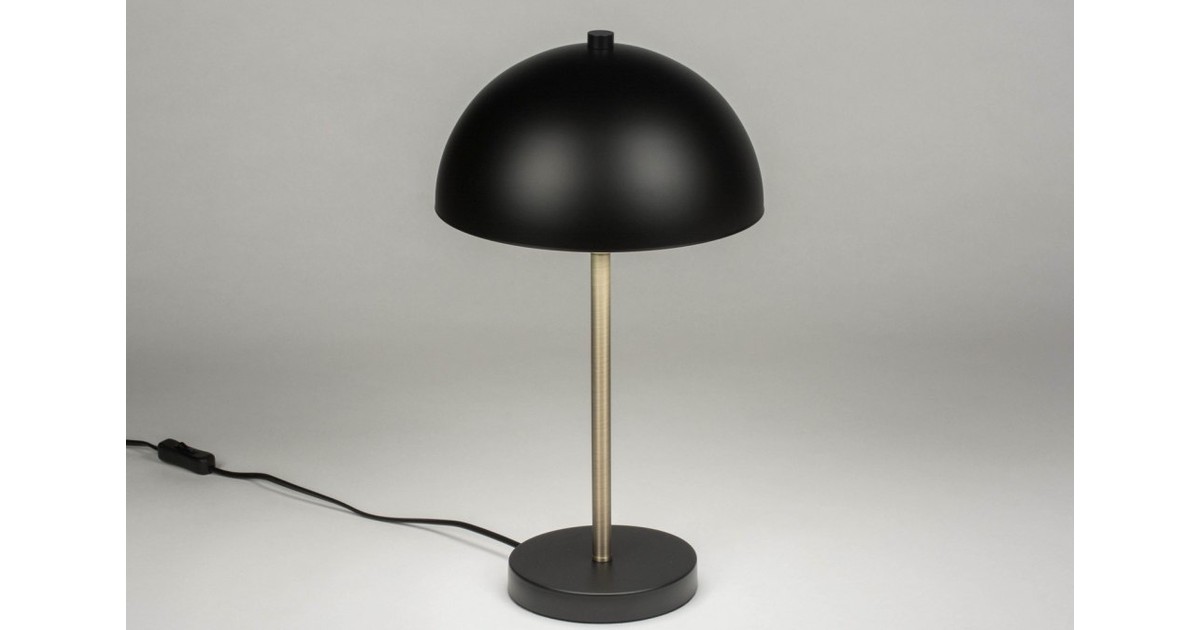 Lumidora Tafellamp 72981 - E14 - Zwart - Brons - Messing - Metaal - ⌀ 25 cm