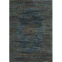 Safavieh Sophisticated Indoor Geweven Vloerkleed, Serenity Collectie, SER210, in Turquoise & Goud, 183 X 274 cm