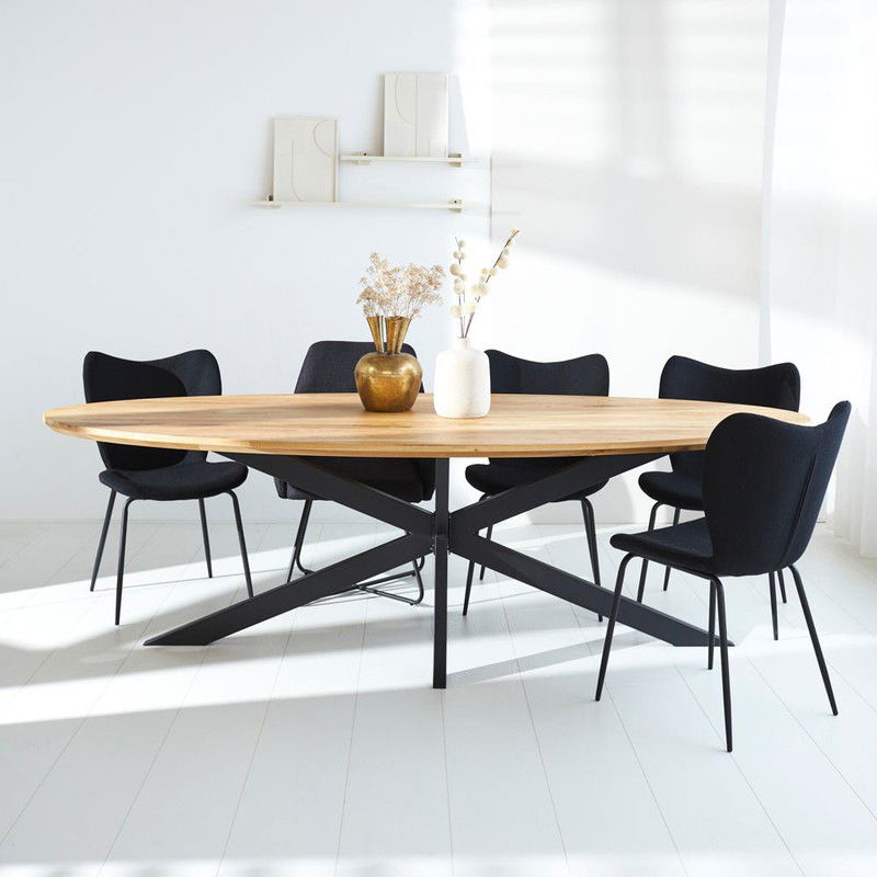 Eettafel Odin eikenhout ovaal matrix frame groot - 