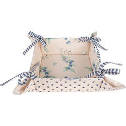 Clayre & Eef Broodmand Beige Blauw Katoen Bos Dieren Herfst