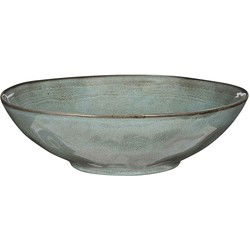 Mica Decorations Tabo Schaal - H9 x Ø30,5 cm - Keramiek - Groen