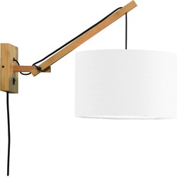 Wandlamp Andes - Bamboe/Wit - 50x32x45cm