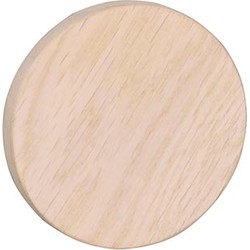 Memphis houten kapstokhaak - Wandknop - Ø8 cm - Whitewash