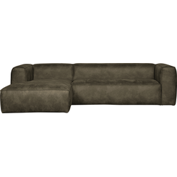 Woood Bean Chaise Longue Links - Eco-leder - Army Green - 73x305x175