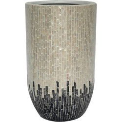 PTMD Bloempot Vojtech - 35x35x57 cm - Polyester - Wit