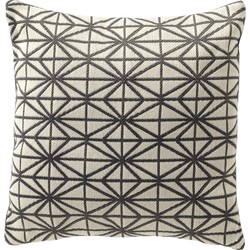 Dutch Decor NISA - Buitenkussen 45x45 cm - waterafstotend en uv-bestendig - Charcoal Gray - antraciet - Dutch Decor