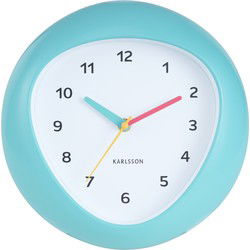 Karlsson - Wandklok Funky Vibes - Turquoise blue- Ø25,5cm