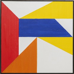 Canvas Art Triangles Yellow 100x100cm