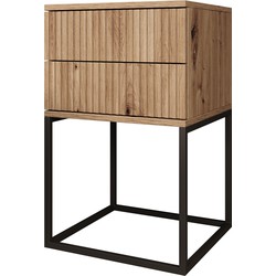 Meubella - Nachtkastje Sylvester 7 - Eiken - 40 cm