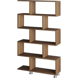 Etagère 5 planken decor walnoot H156 cm - Nilüfer