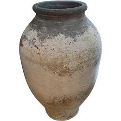 PTMD Bloempot Jinsu - 45x45x70 cm - Cement - Wit