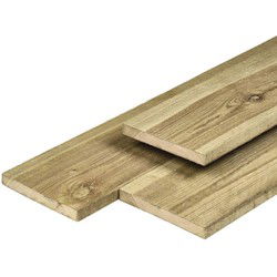 Midden-Europees grenen tuinplank gedroogd, groen geimpregneerd, geschaafd 4rh 1,6 x 14,0 x 270 cm Tuindeco