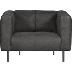 Fauteuil - Almada - leer Bull antraciet 67