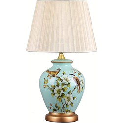 Fine Asianliving Chinese Tafellamp Porselein Blauw Magnolia